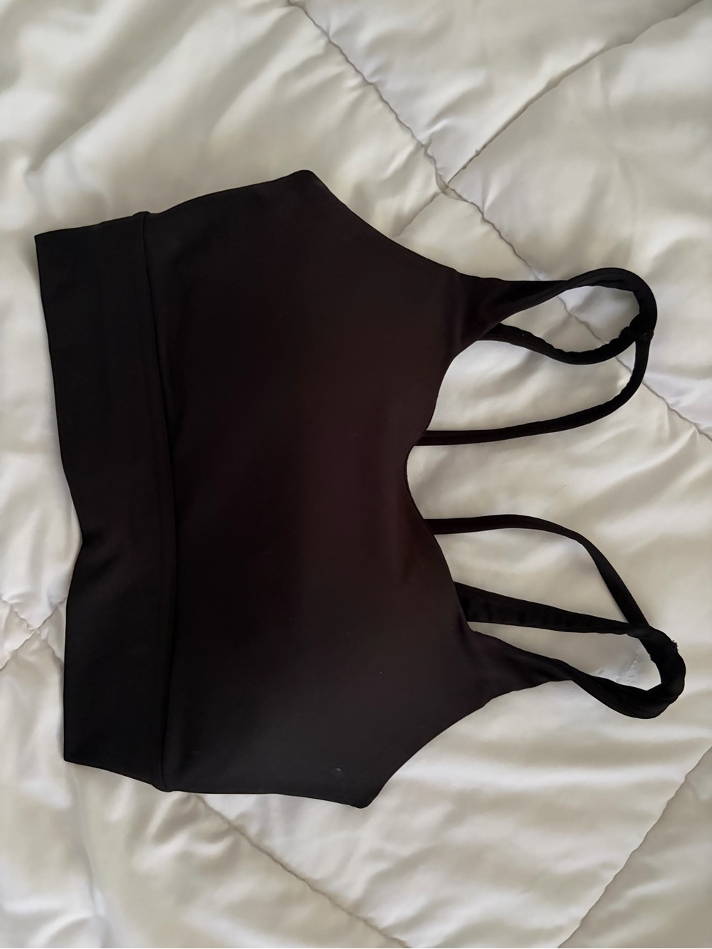 Avia Black Sports Bra with Logo
